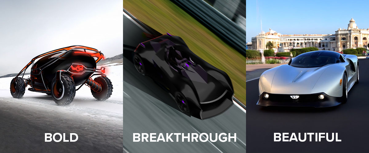 Bold, Breakthrough, and Beautiful concept cars