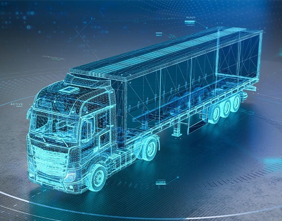 3D CAD model of a lorry