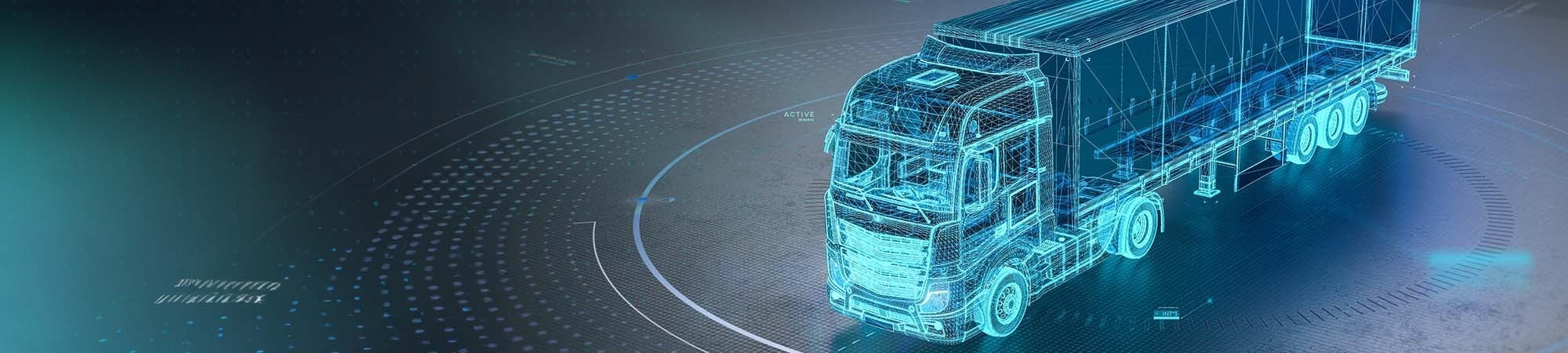 3D CAD model of a lorry