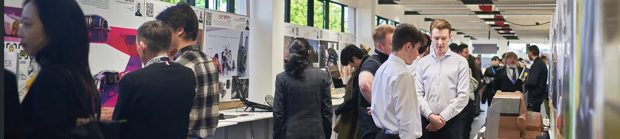 Students at automotive design convention